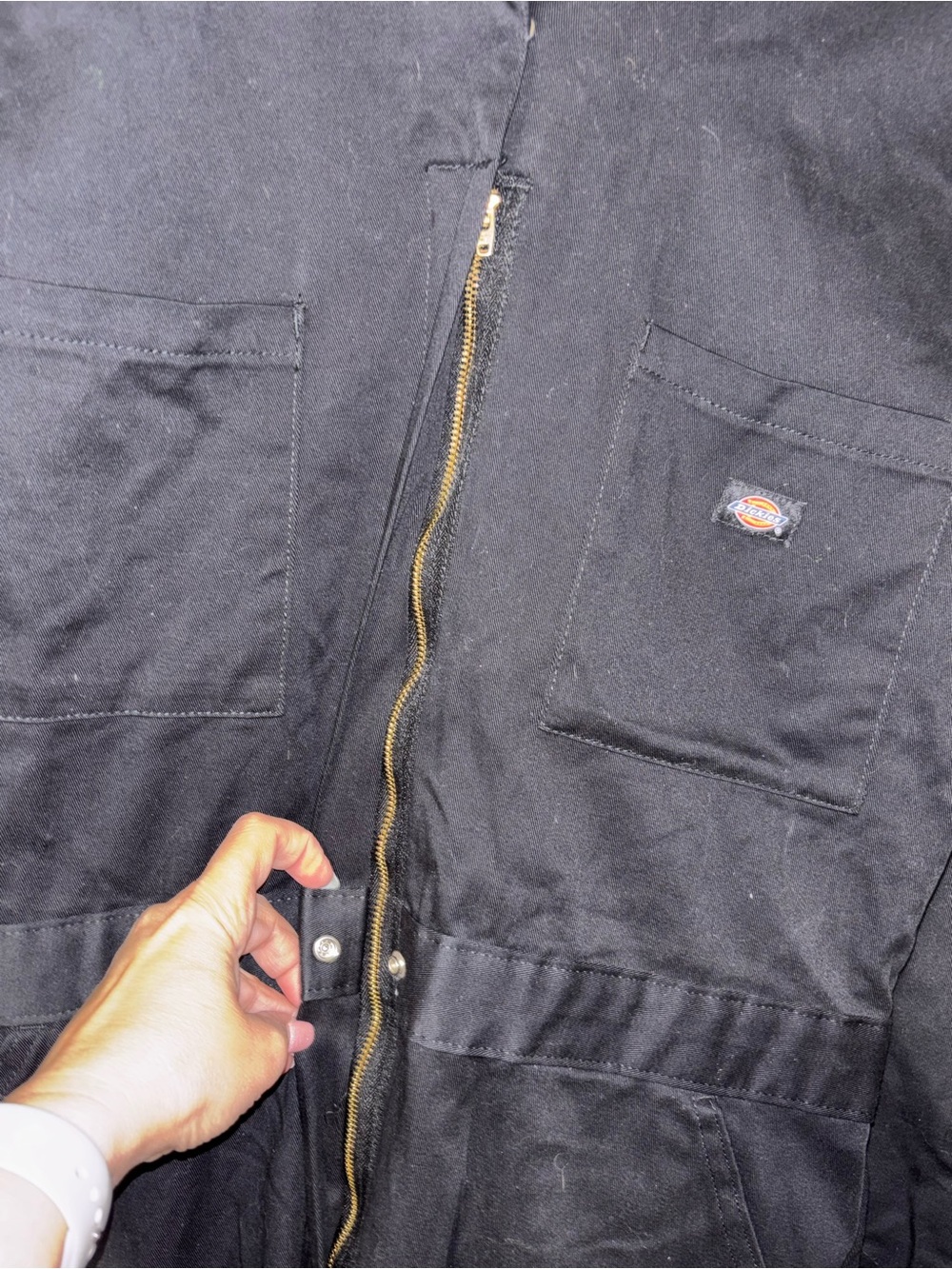 Dickies Black Work Coverall Jumpsuit Large - Picture 10 of 13
